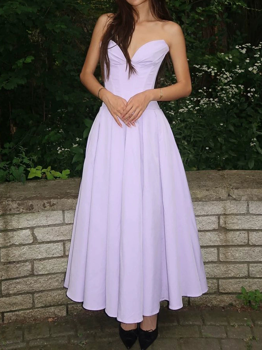 acelimosf™-Sexy tube top backless herringbone waist dress