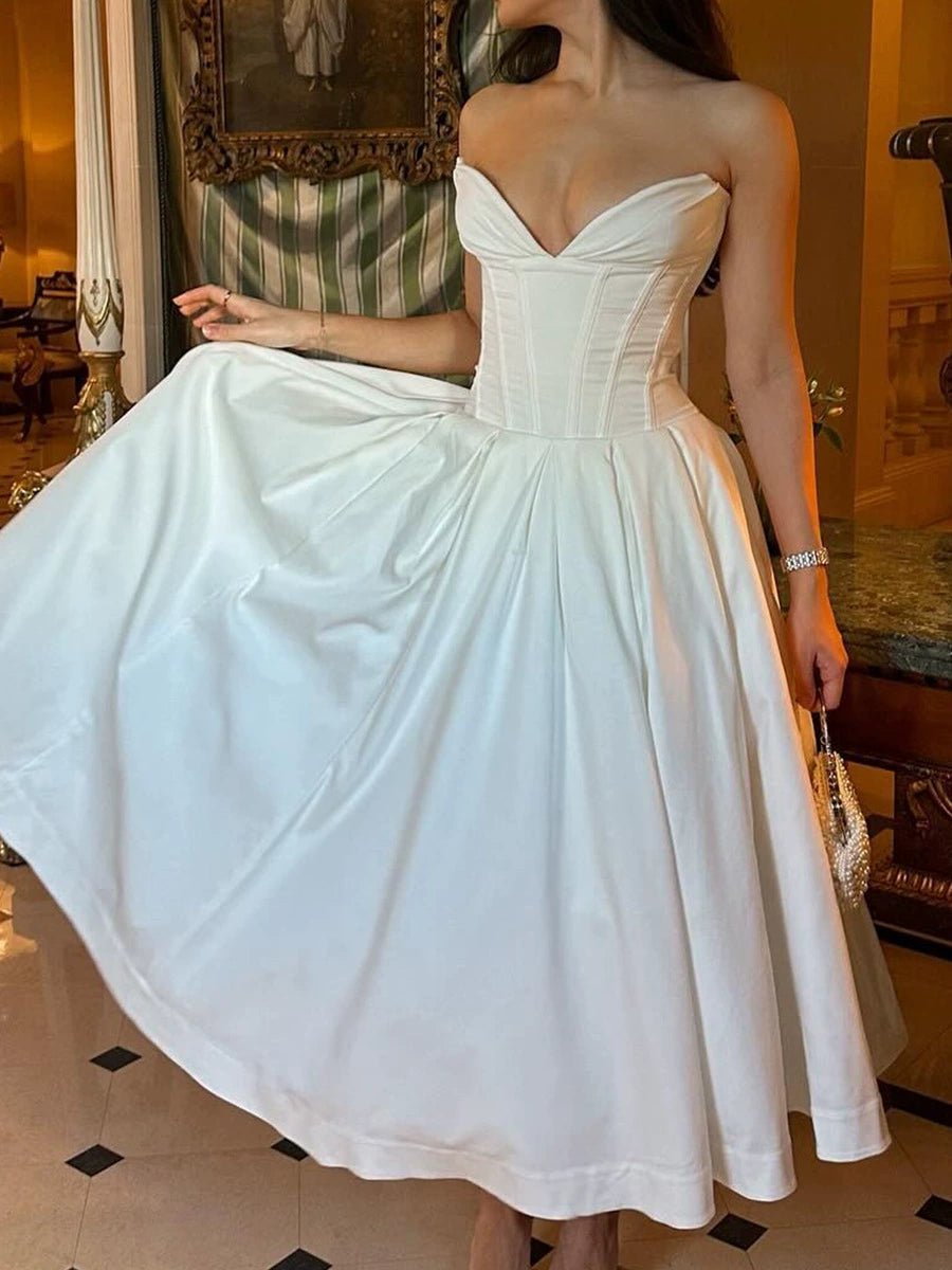 acelimosf™-Sexy tube top backless herringbone waist dress