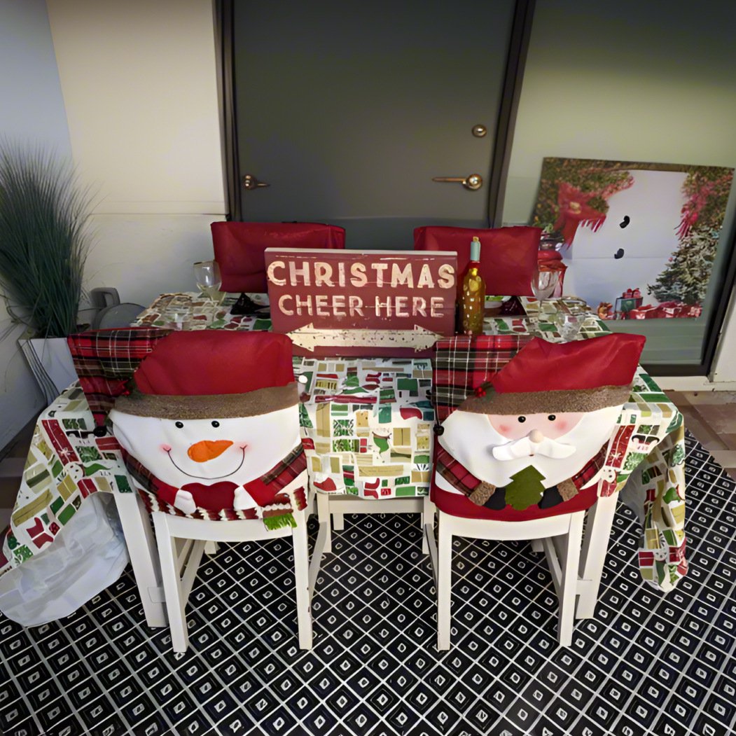 💥Cute Christmas Themed Chair Cover🎄