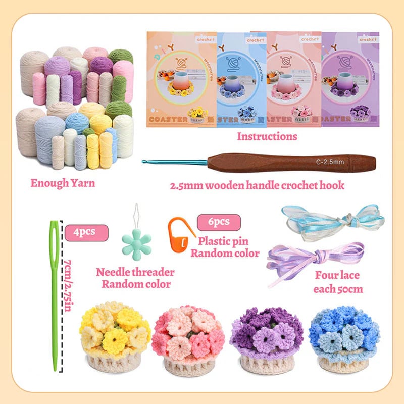 🎁Handmade DIY Lily Of The Valley Coasters-Buy And Get A Free Tutorial Book