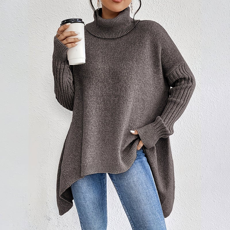 Women’s Fashion Solid Color Turtleneck Sweater👗