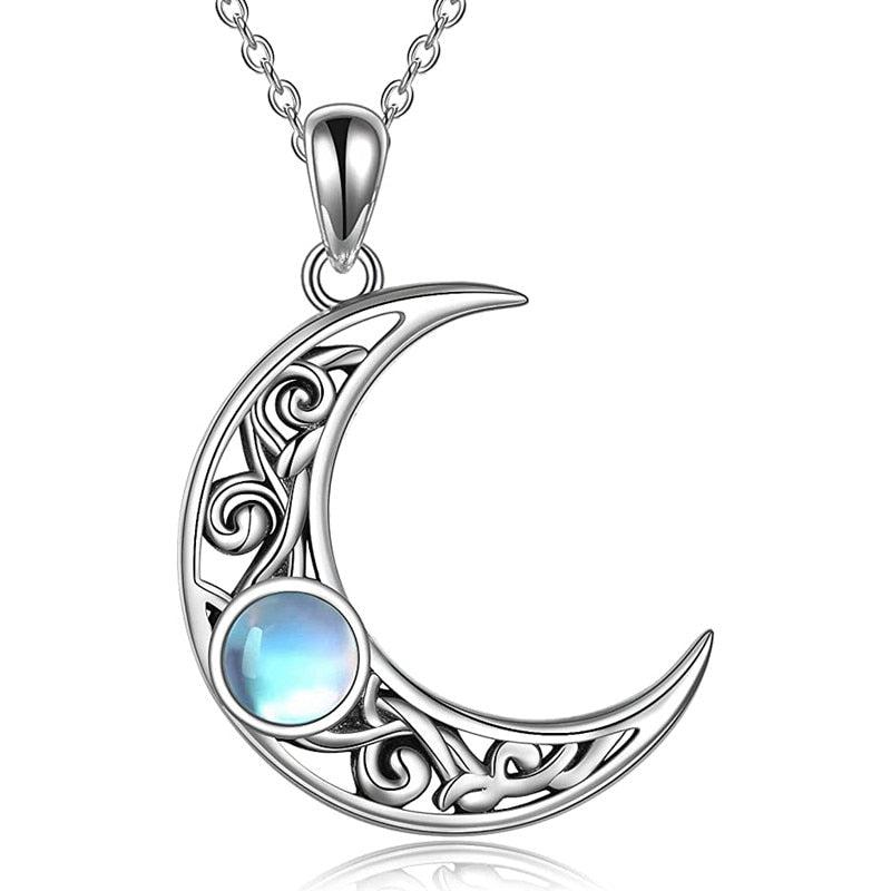 acelimosf™-Opal Crescent Moon Necklace
