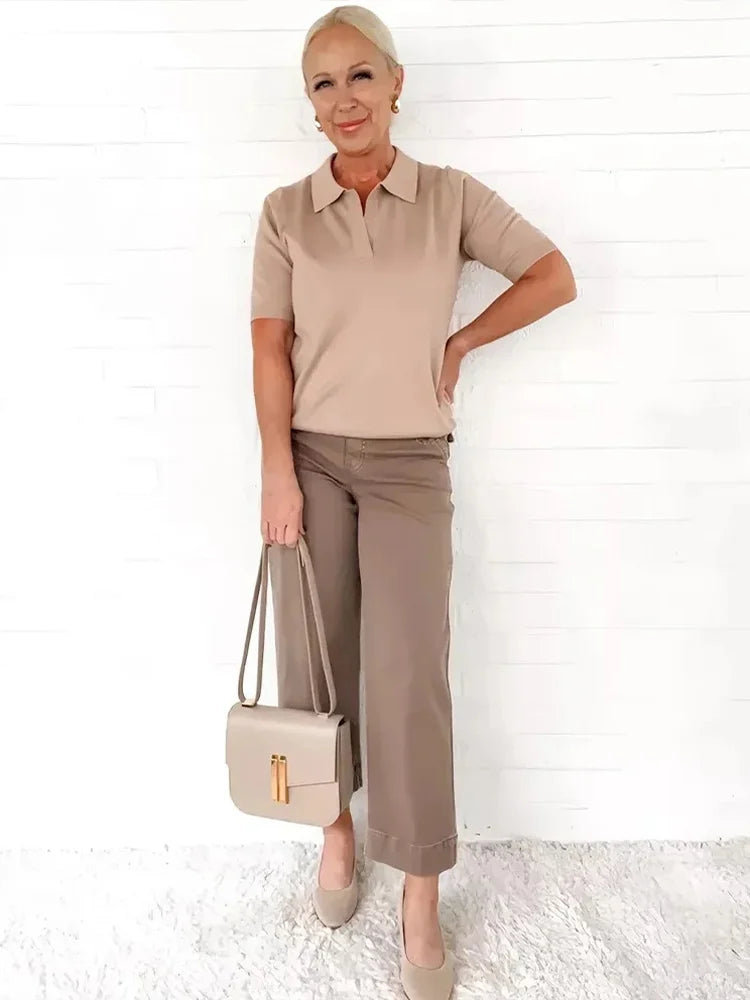 Women Stretch Twill Cropped Wide Leg Pant-(BUY 2 FREE SHIPPING)