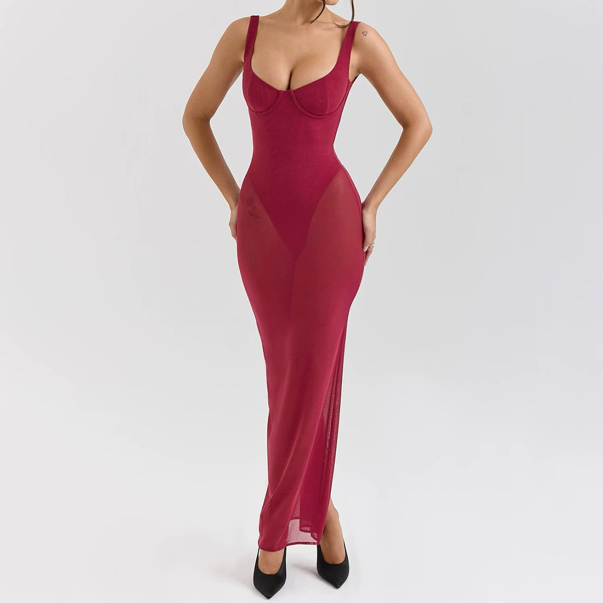 acelimosf™-Pure Desire Stretch Bodycon Printed Sling Dress