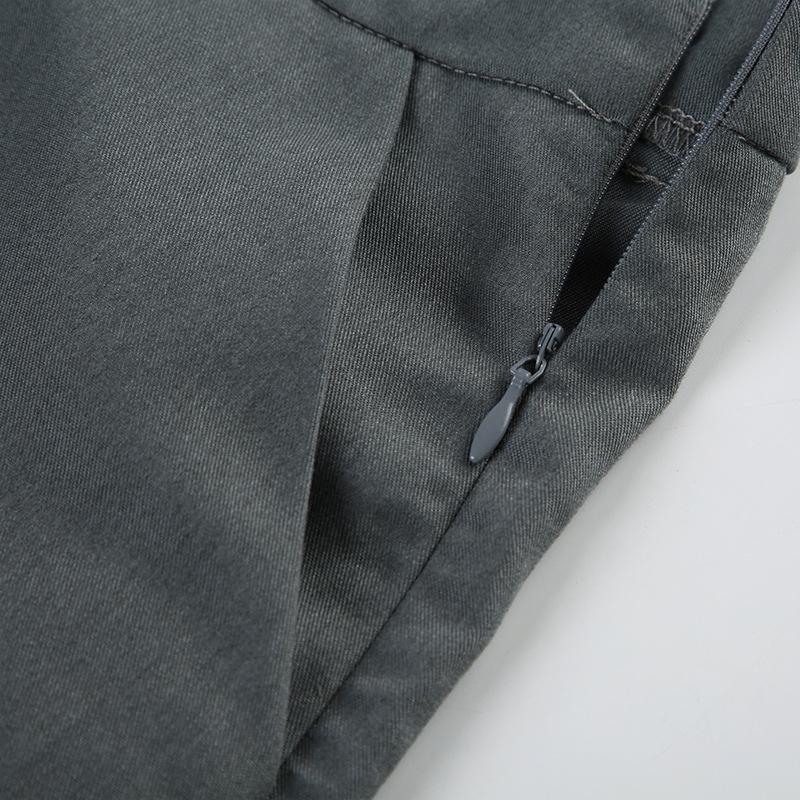 acelimosf™-Zip-up wide leg medium rise pant