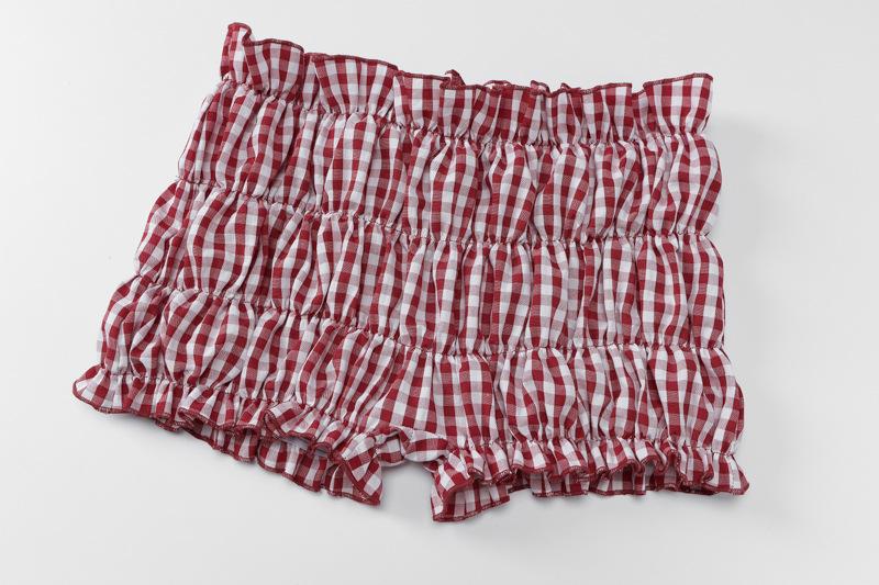 acelimosf™-Plaid print smocked cami pant set