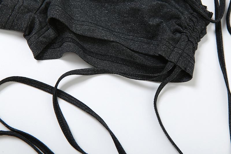 acelimosf™-Lace up hollow out self tie drawstring high rise pant set cyberpunk Sci-Fi punk Fashion cyberpunk Sci-Fi Fashion y2k 90s Revival Techno Fashion
