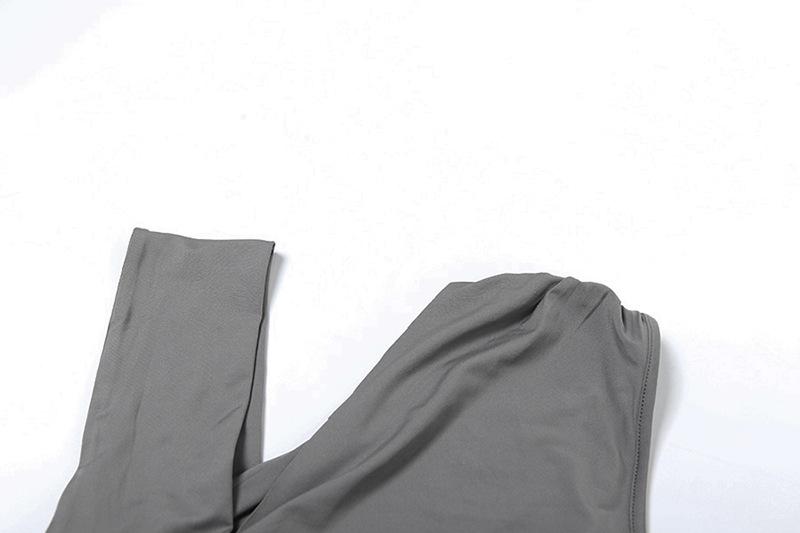 acelimosf™-Ruched irregular solid crop maxi skirt set