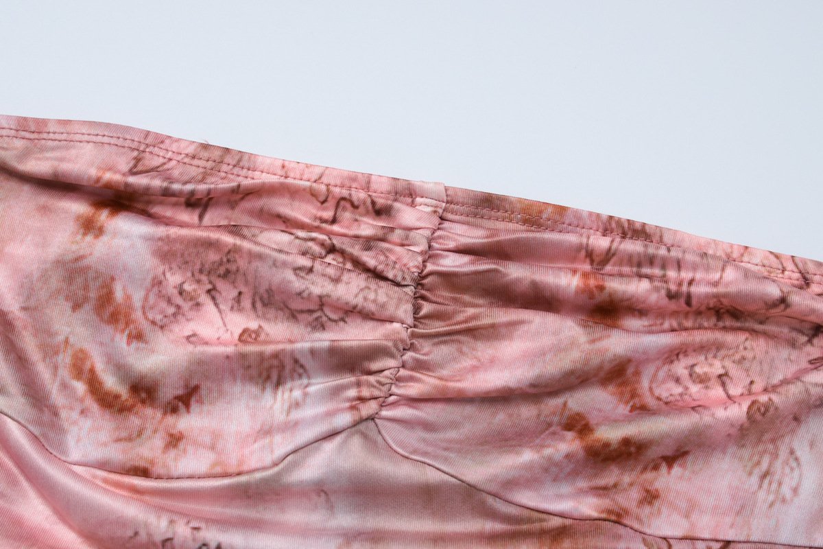 acelimosf™-Ruched tie dye backless tube maxi skirt set