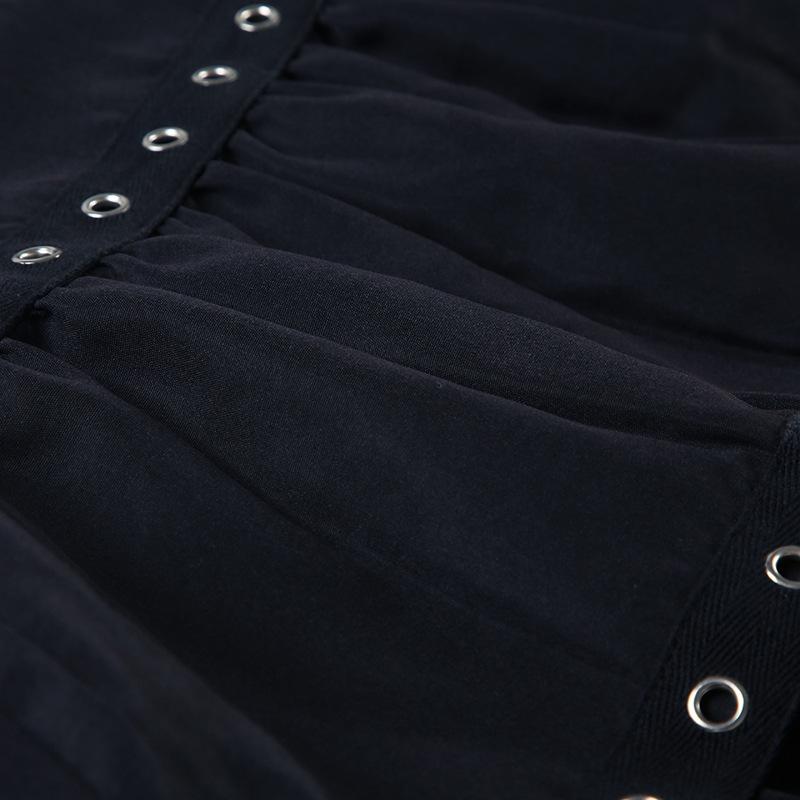 acelimosf™-Ruched patchwork solid stitch midi skirt