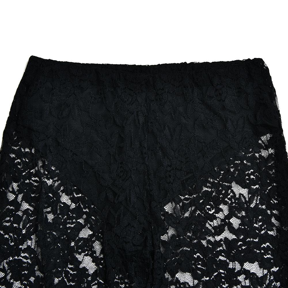 acelimosf™-Lace high rise solid patchwork straight leg pant