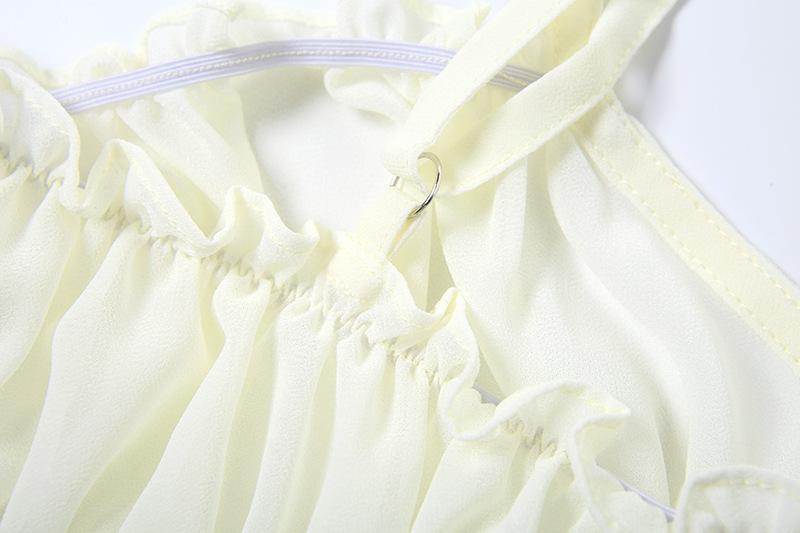 acelimosf™-Ruffle ruched solid cami mini skirt set