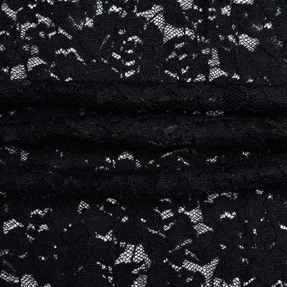 acelimosf™-Lace high rise solid patchwork straight leg pant
