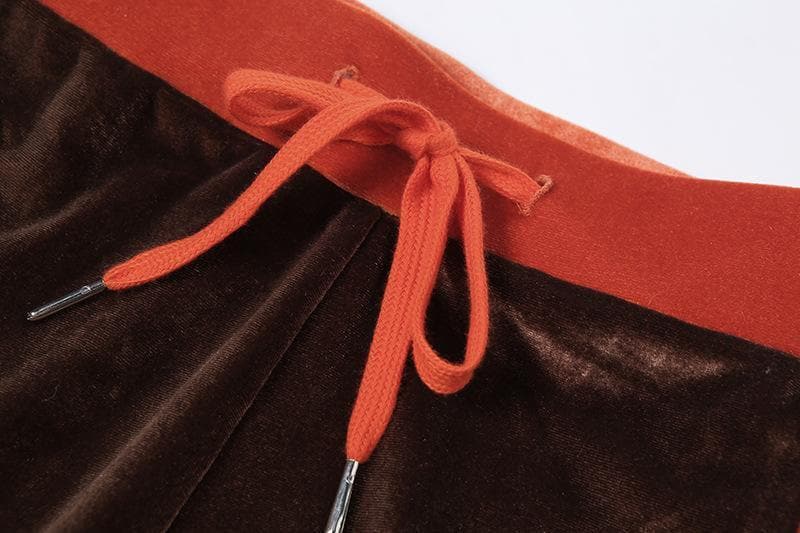 acelimosf™-Zip-up letter embroidered high neck pant set y2k 90s Revival Techno Fashion
