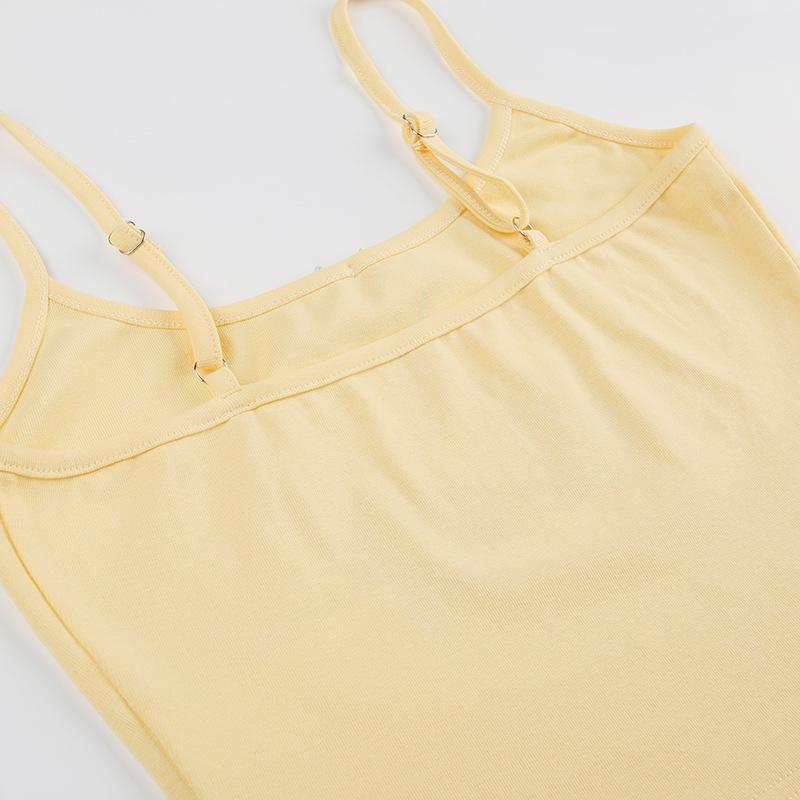 acelimosf™-U neck letter print bowknot cami pant set
