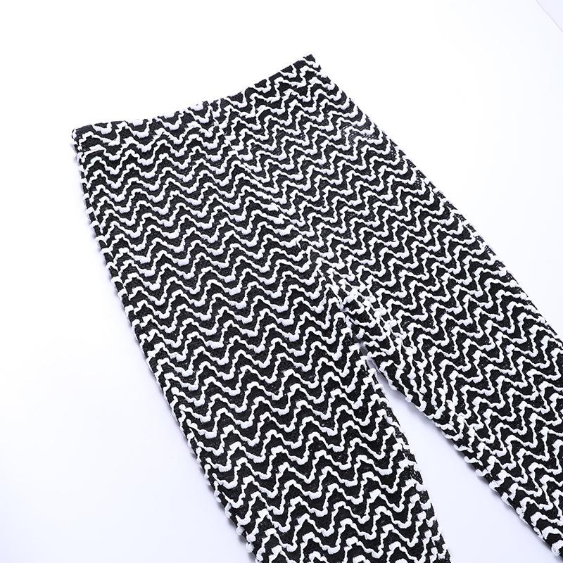 acelimosf™-Ripple contrast textured high rise pant y2k 90s Revival Techno Fashion