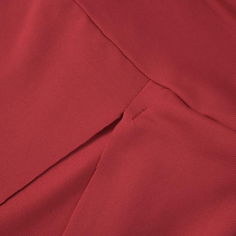 acelimosf™-Halter ruched backless high slit maxi skirt set