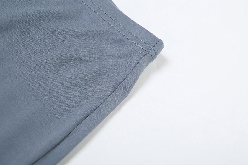 acelimosf™-Short sleeve irregular crewneck solid pant set
