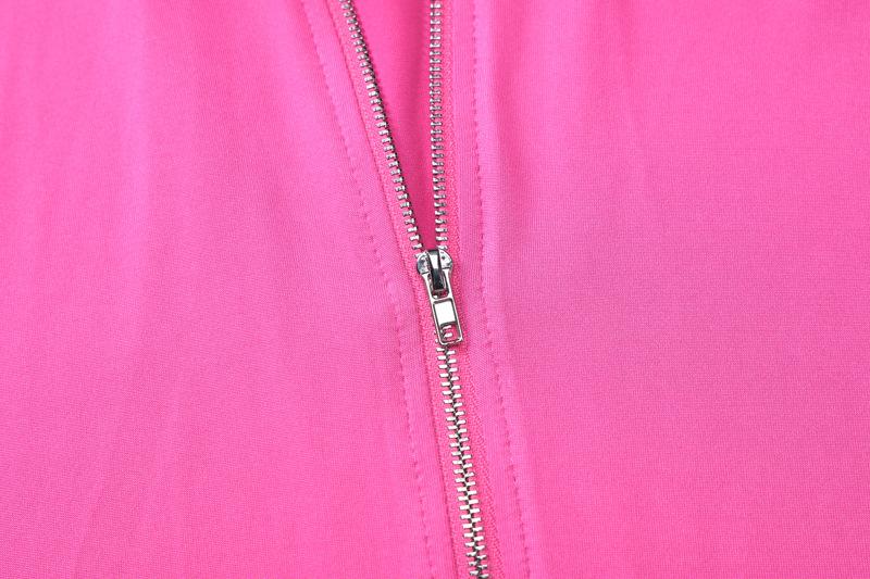 acelimosf™-Long sleeve hoodie zip-up high rise pant set