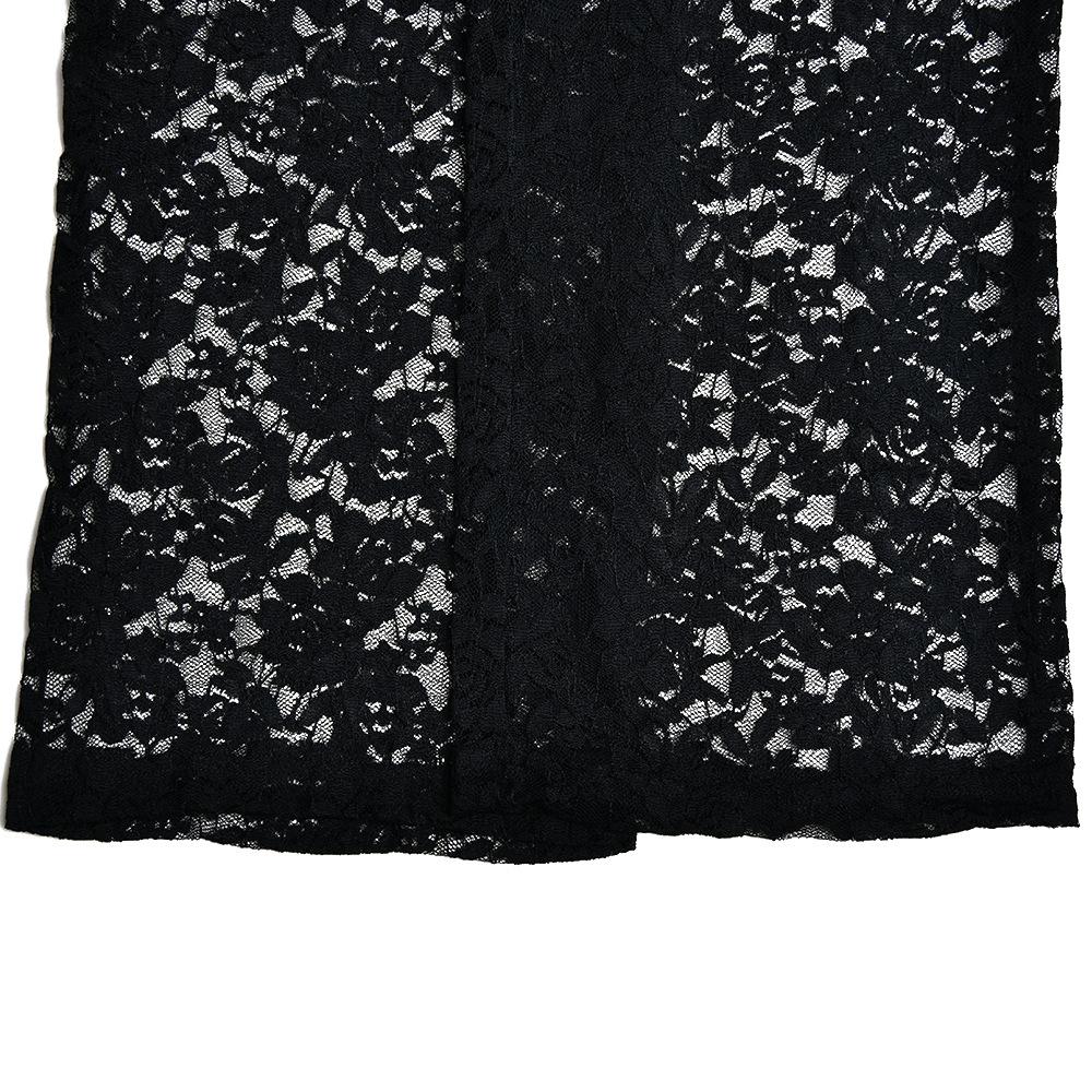 acelimosf™-Lace high rise solid patchwork straight leg pant