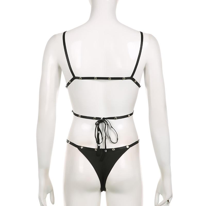acelimosf™-Beaded backless self tie cami pant set
