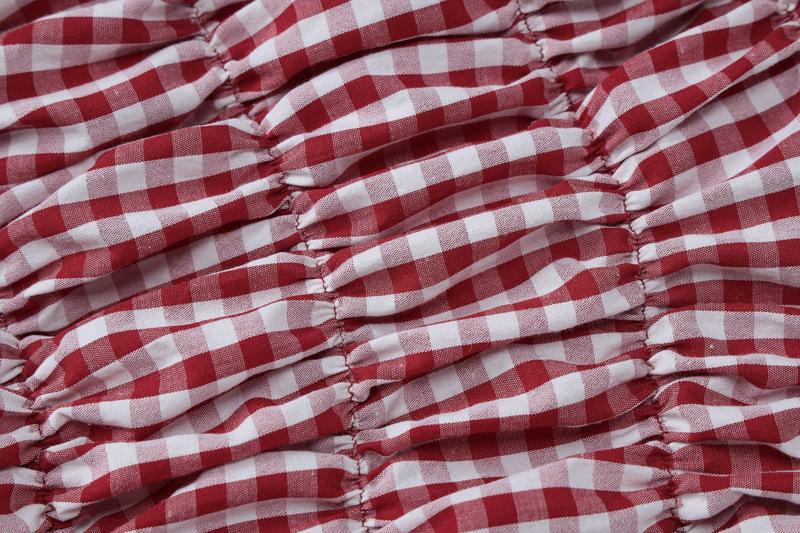 acelimosf™-Plaid print smocked cami pant set