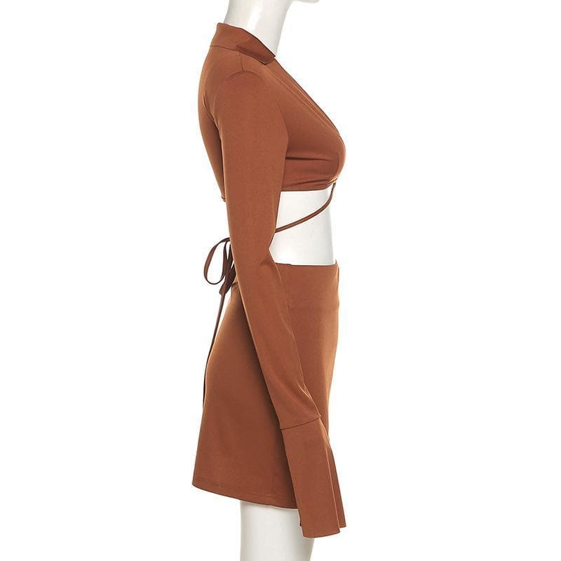 acelimosf™-Long flared sleeve skirt set
