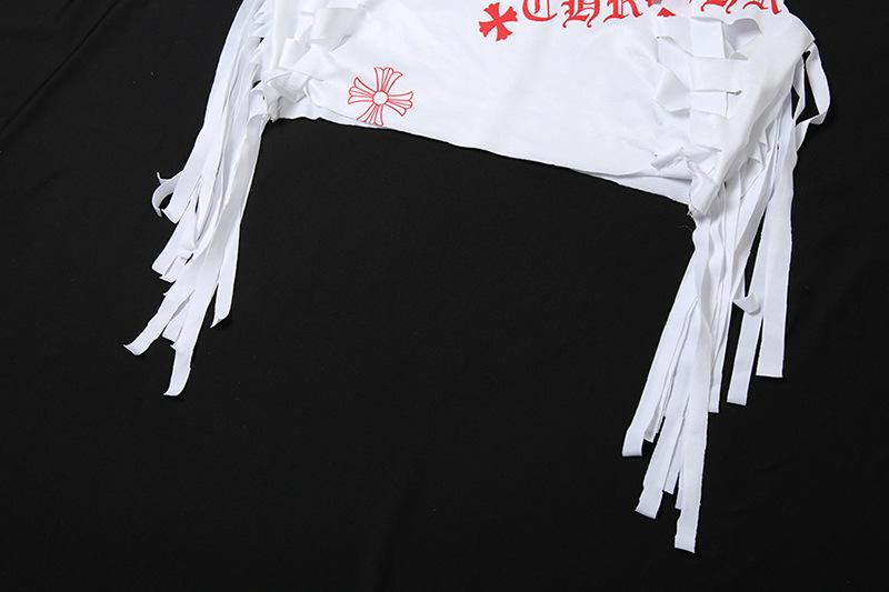 acelimosf™-Sleeveless print tassel crop mini skirt set