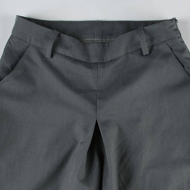 acelimosf™-Zip-up wide leg medium rise pant