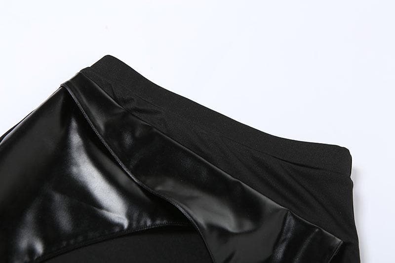 acelimosf™-Irregular thigh slit midi skirt goth Alternative Darkwave Fashion goth Emo Darkwave Fashion