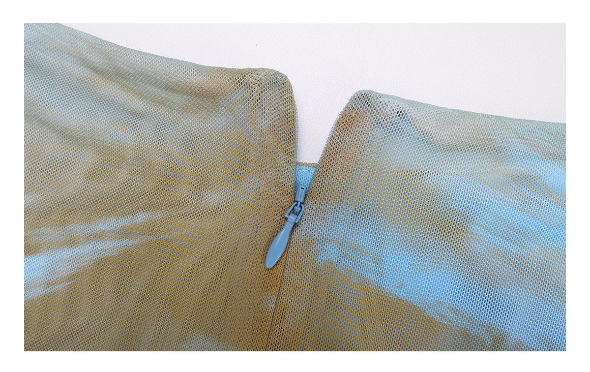 acelimosf™-Long flared sleeve mesh tie dye crop maxi skirt set