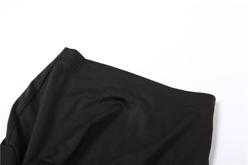 acelimosf™-Slit ruffle medium rise solid lace up irregular midi skirt goth Alternative Darkwave Fashion goth Emo Darkwave Fashion