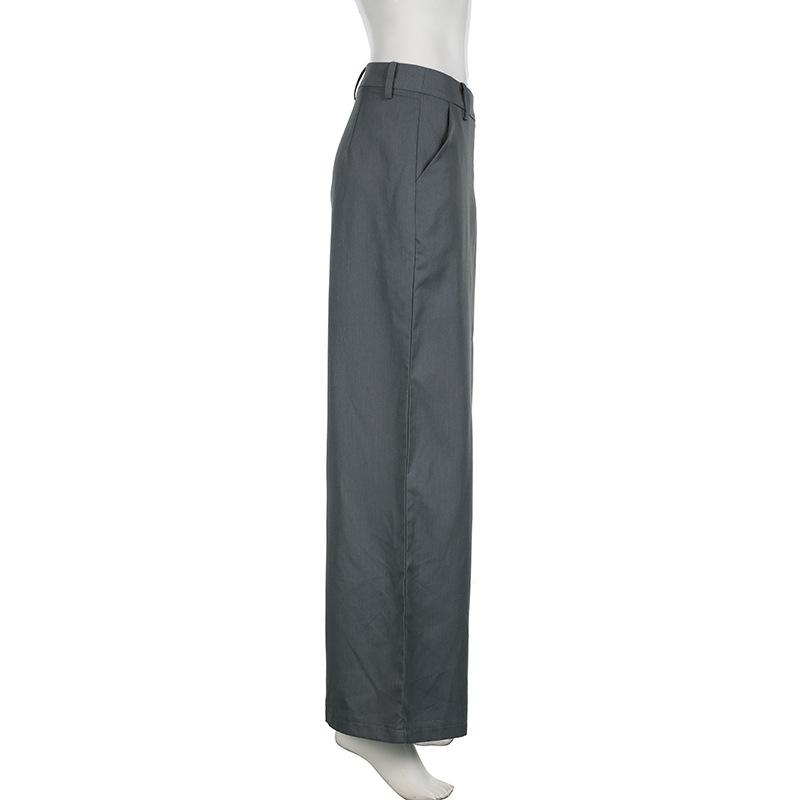 acelimosf™-Zip-up wide leg medium rise pant