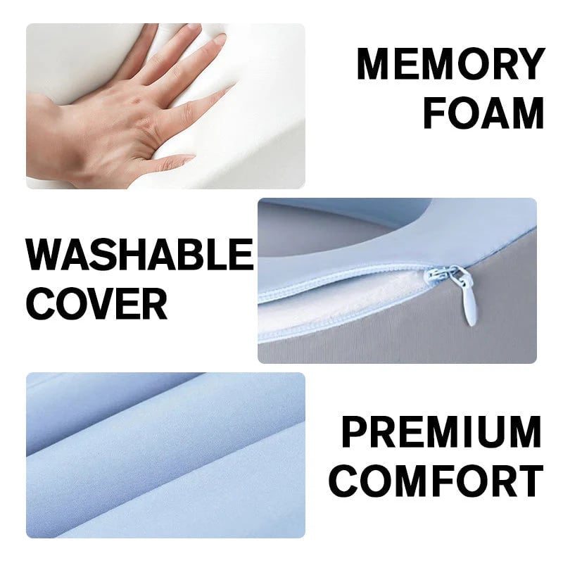 🎁 Ergonomic Memory Foam U-Shaped Travel Neck Pillow