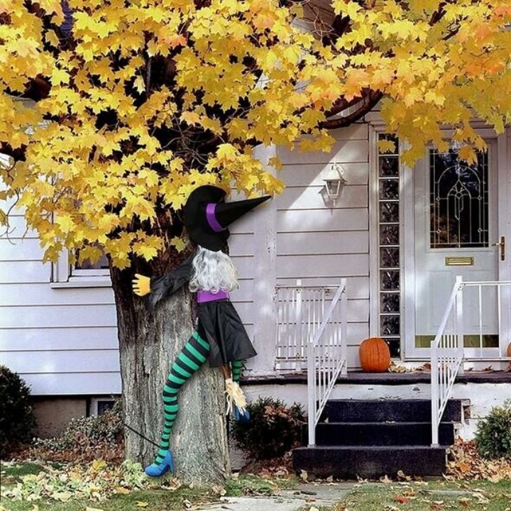Large Crashing Witch Halloween Decorations