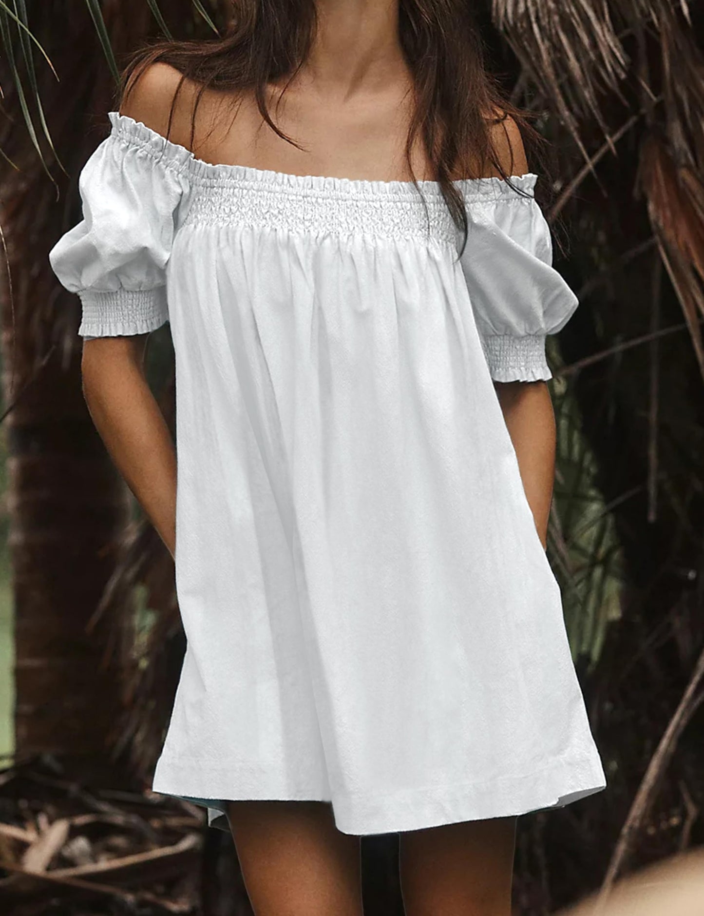 Women's Summer A-Line Mini Dress With Pockets