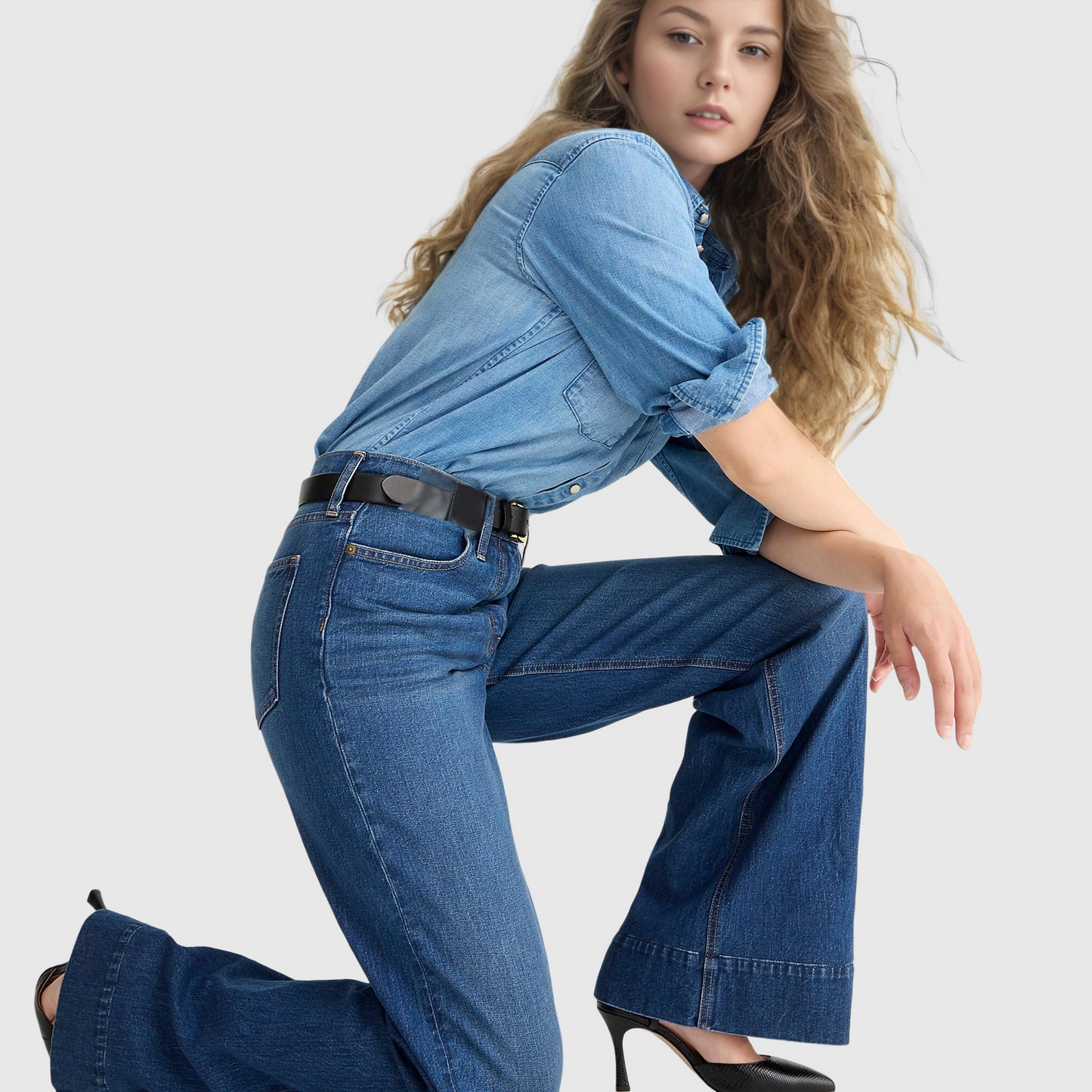 Tall Leg Denim Trousers (Buy 2 Free Shipping)