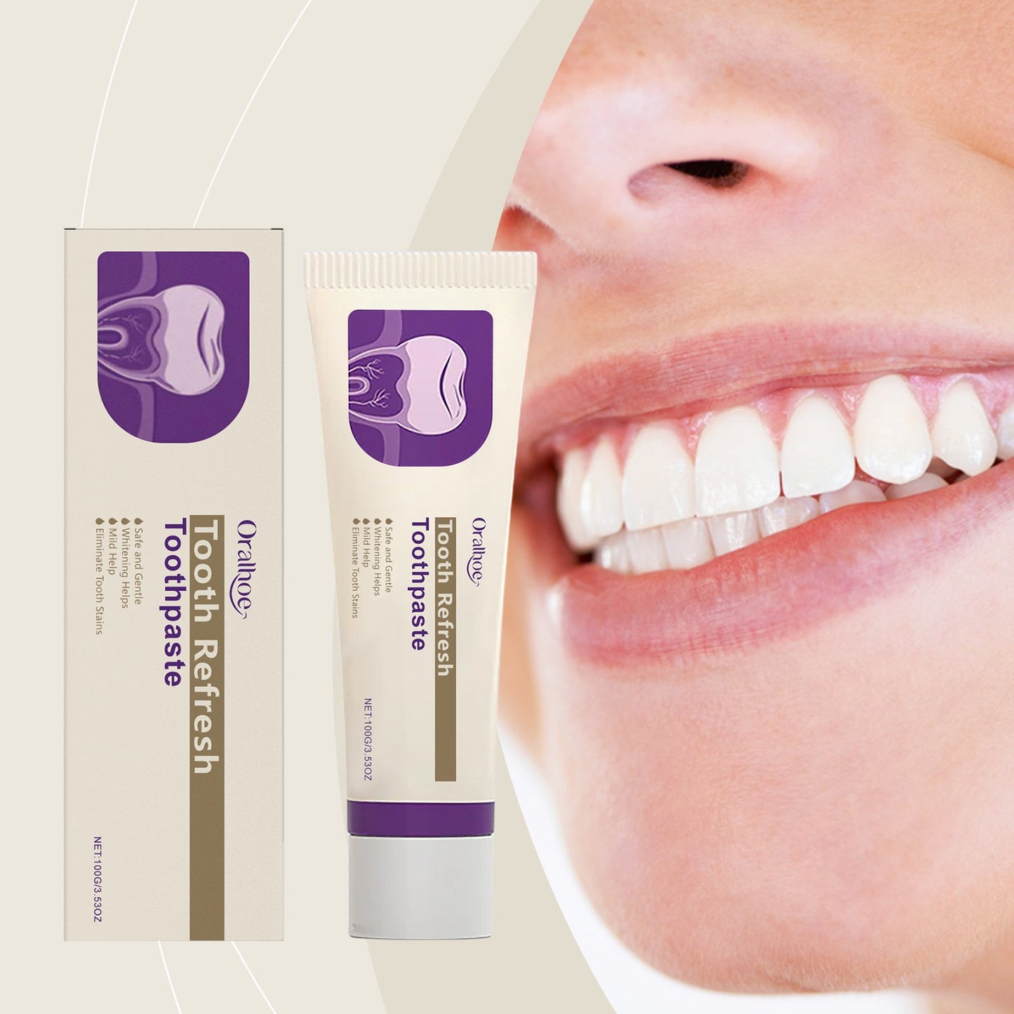 Kreain Toothpaste, Fresh Breath, Natural Ingredients, Gentle Care