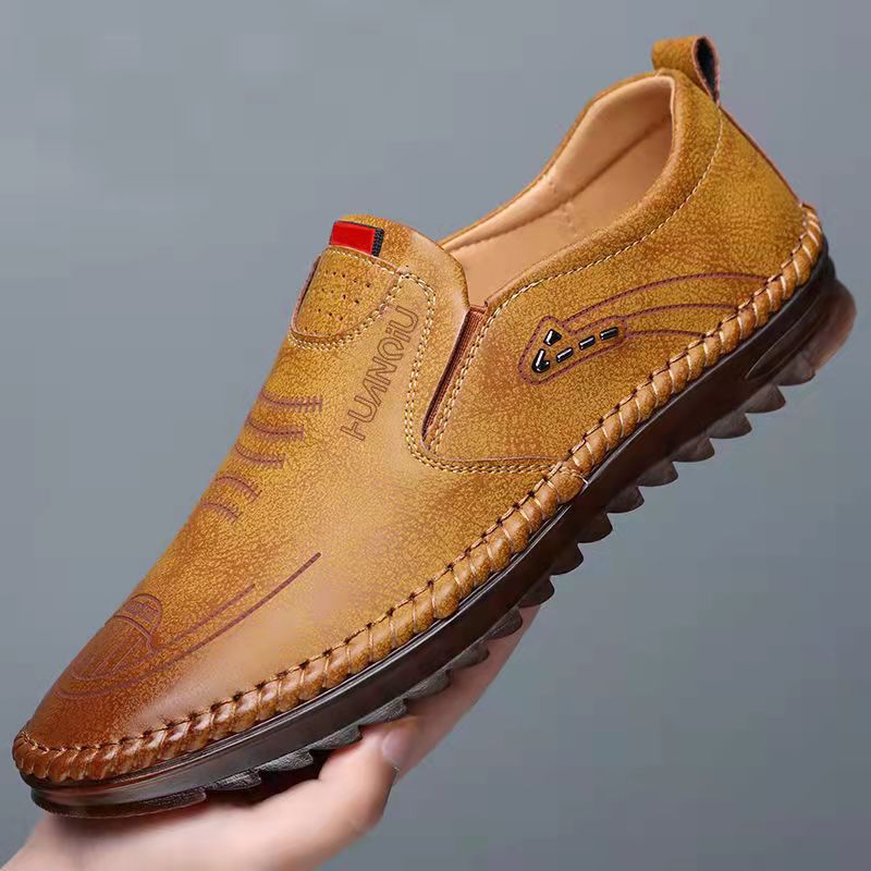 2025 spring new leather shoes non-slip business casual men's shoes