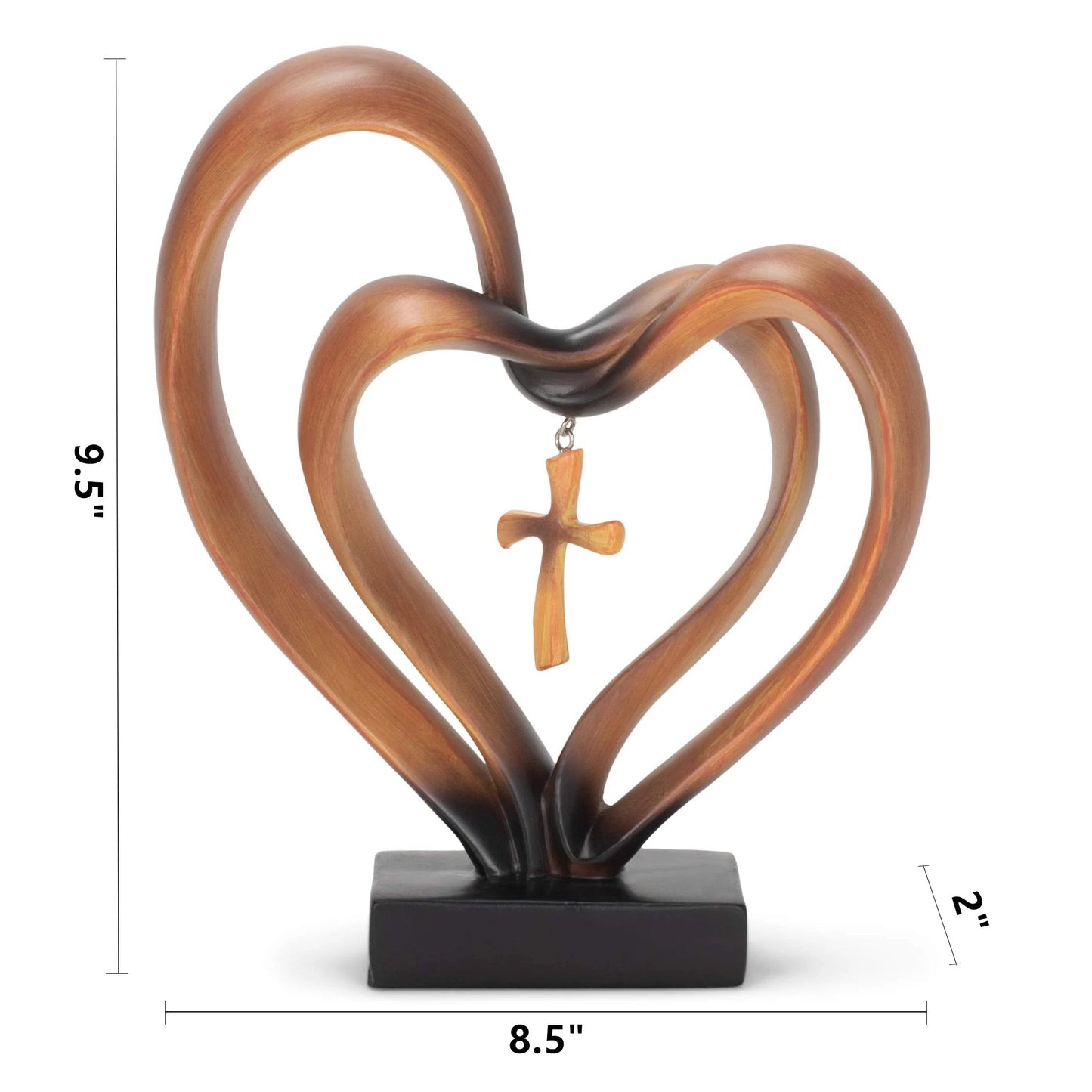Easter Jesus Entwined Hearts Cross