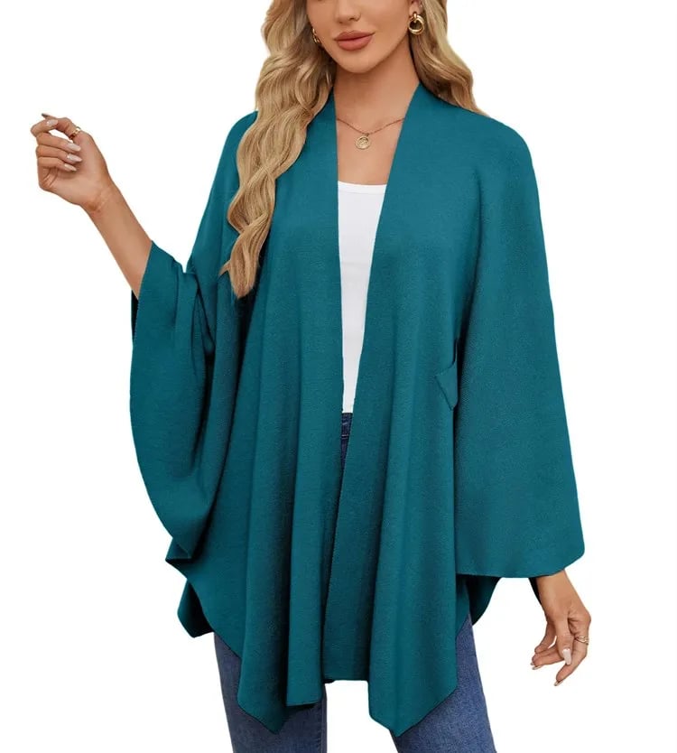 Autumn Women's Elegant Shawl Wraps Soft Open Front Poncho Sweater(Buy 2 Free Shipping)