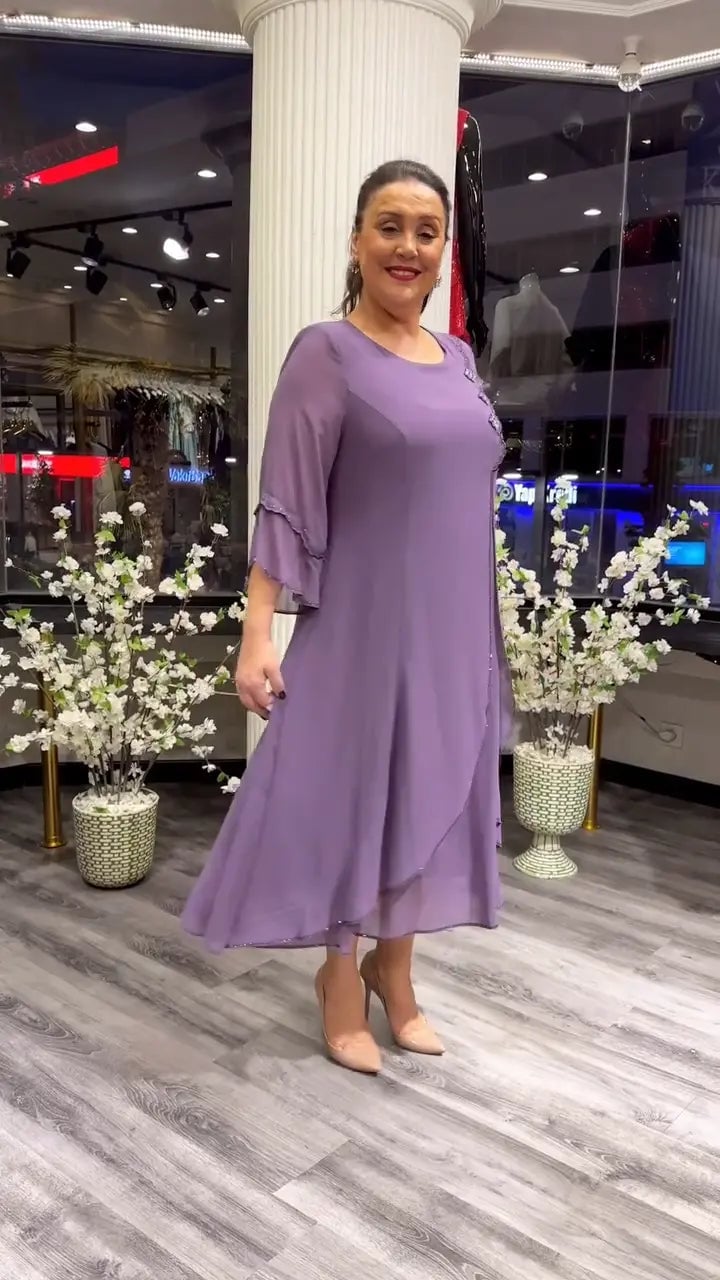 Women's Chiffon Solid Color Loose Dress - Buy Two And Get Free Shipping