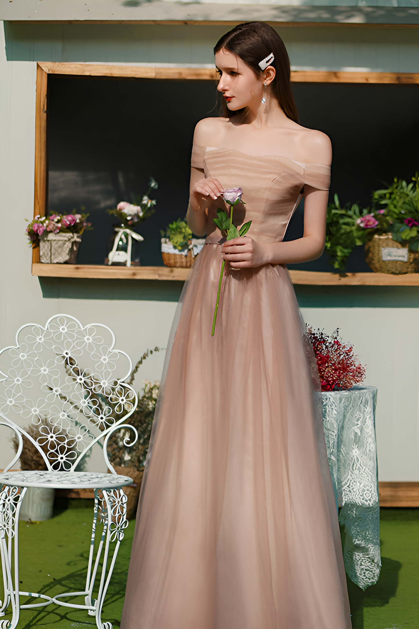 acelimosf™-Stunning Mesh Bridesmaid Dress