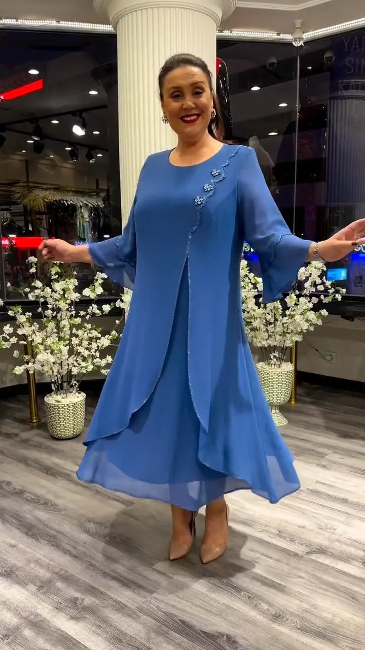 Women's Chiffon Solid Color Loose Dress - Buy Two And Get Free Shipping