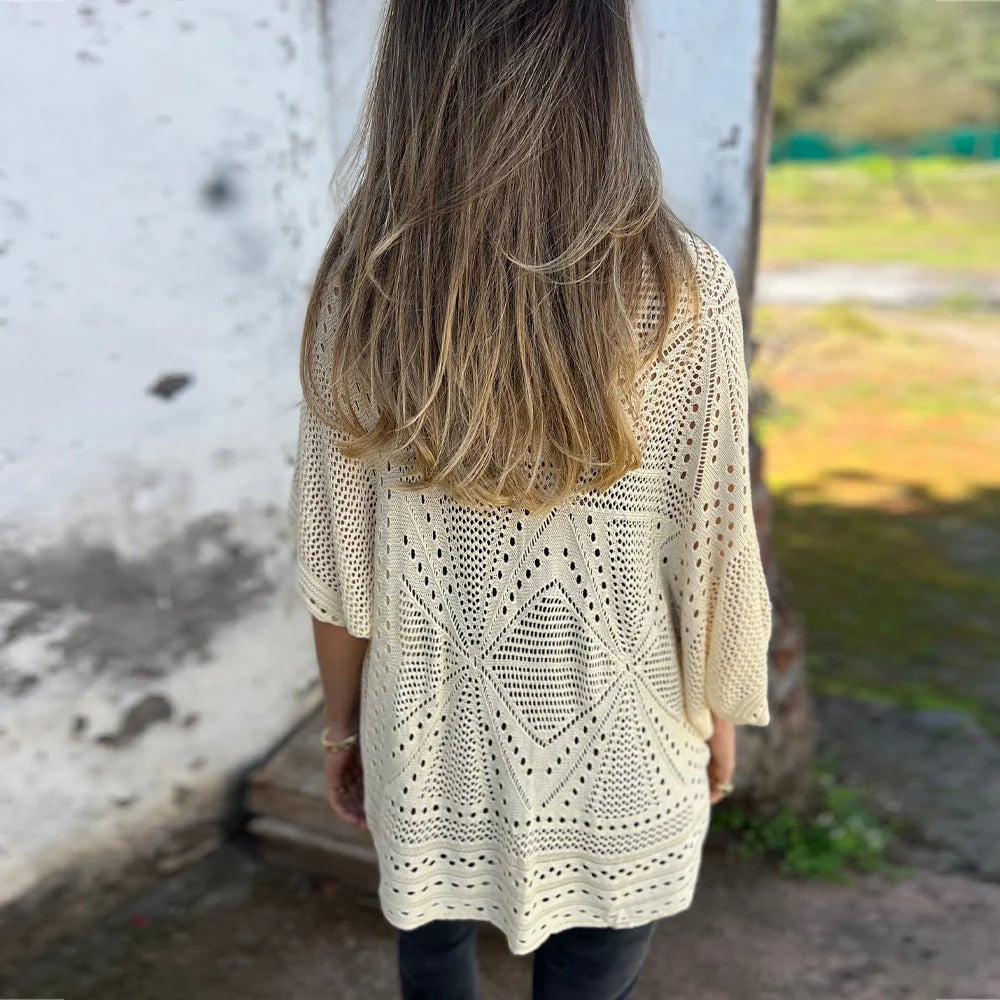 Hollow Half Sleeve Cardigan