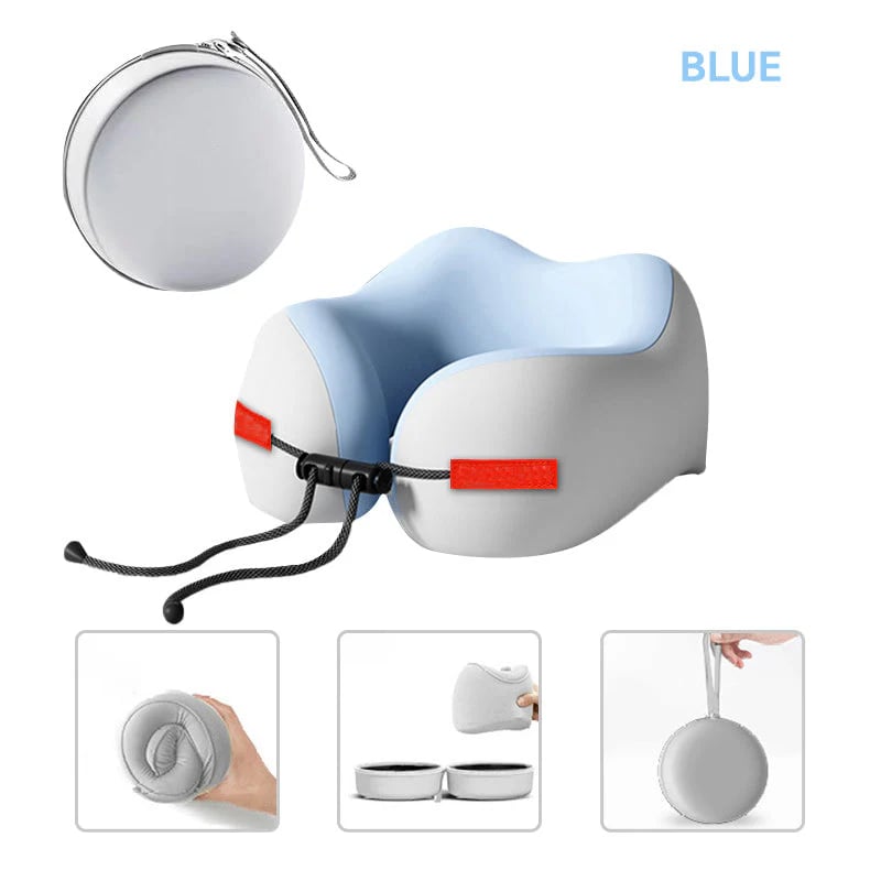 🎁 Ergonomic Memory Foam U-Shaped Travel Neck Pillow