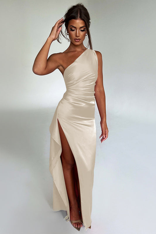 acelimosf™-Sexy one-shoulder slim-fitting long slit backless dress