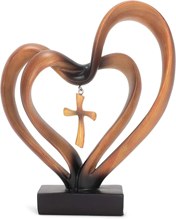 Easter Jesus Entwined Hearts Cross