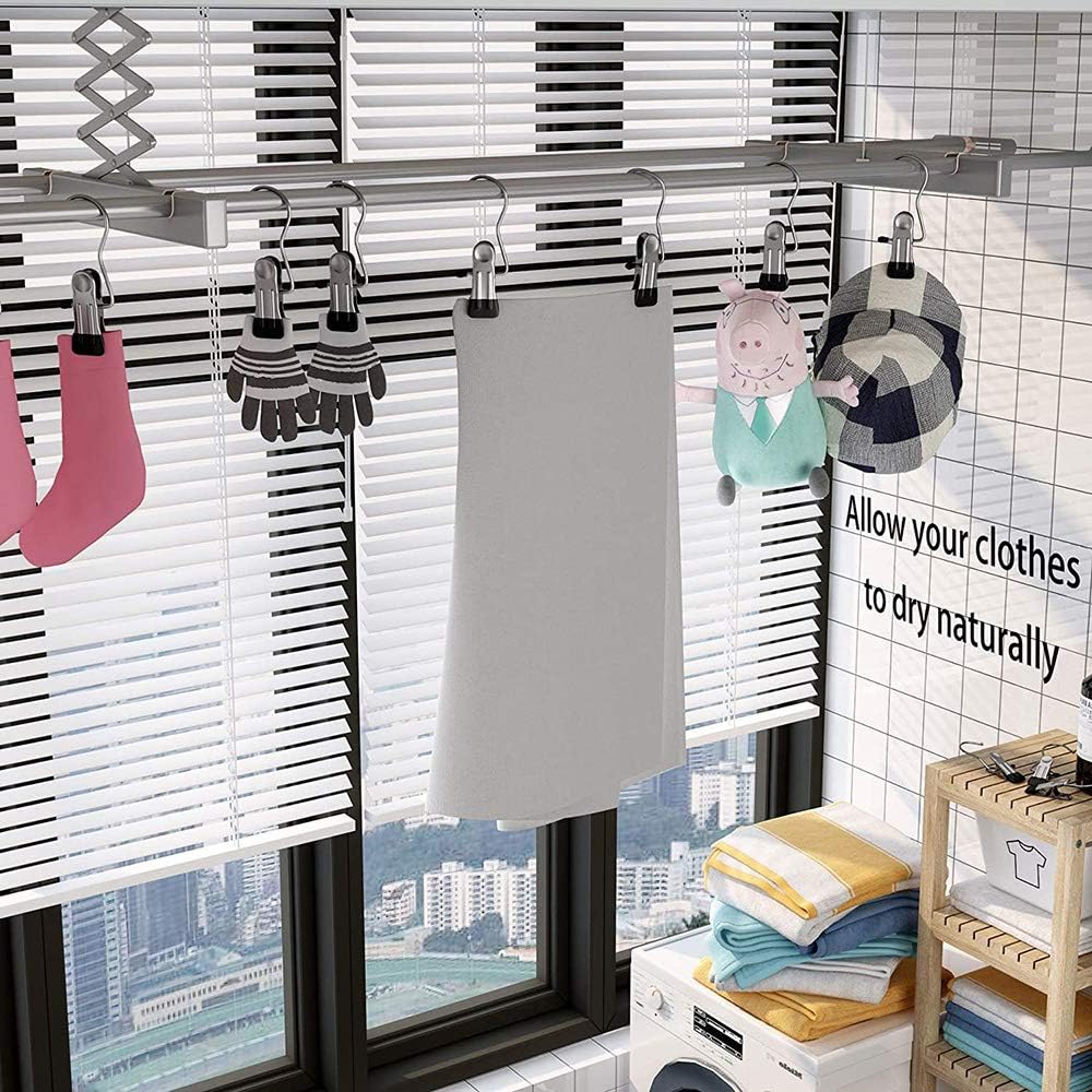 Hot Sale 49% OFF-Anti-rust Clip Space-saving Clothespin Hat Pants Storage Hanging Travel Hook