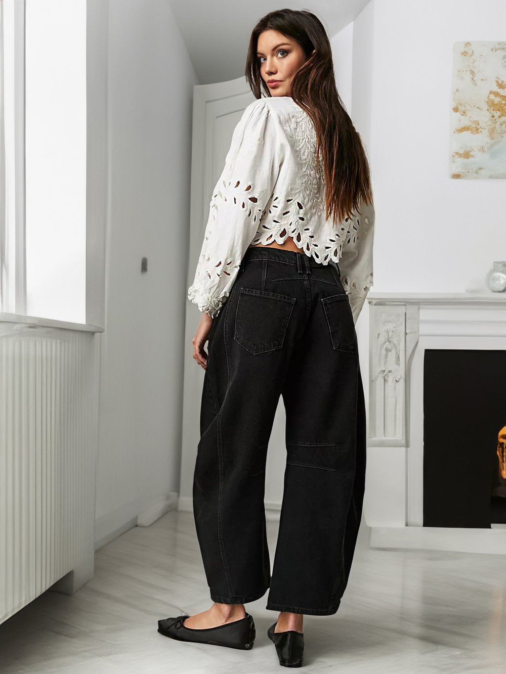 Casual And Trendy Mid-Rise Tube Jeans